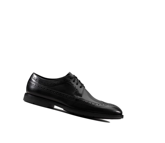 Buty Brogue Clarks Ronnie Limit Skórzane Męskie Czarne | IDPMQZ573