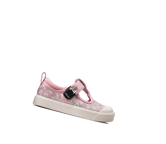 Buty Codzienne Clarks City Dance Floral Chłopięce Różowe | PJKXOL612