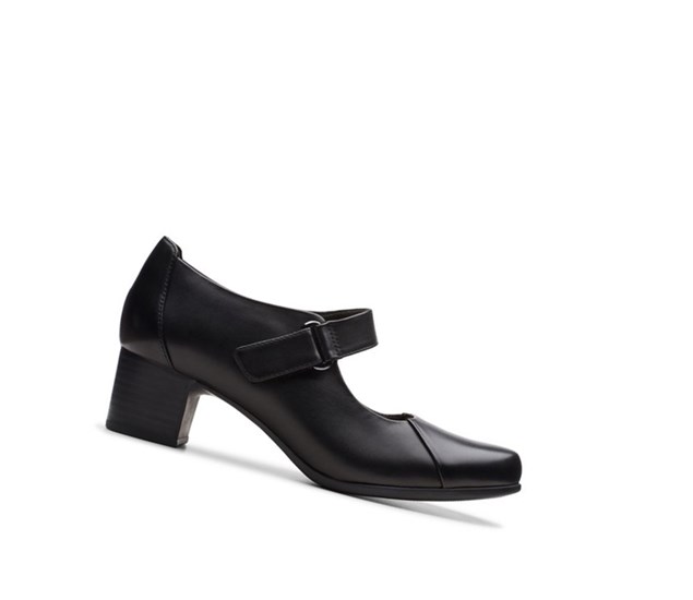 Buty Mary Jane Clarks Un Damson Vibe Skórzane Damskie Czarne | HSMYWR546