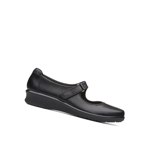 Buty Skórzane Clarks Hope Henley Skórzane Damskie Czarne | TPHGIO317