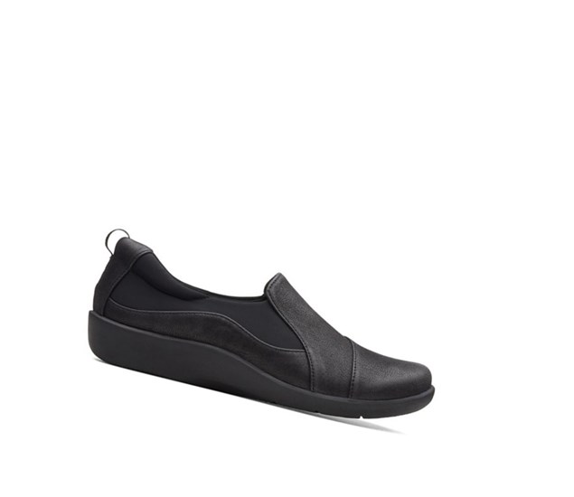 Buty Slip On Clarks Sillian Paz Damskie Czarne | EZQJKP153