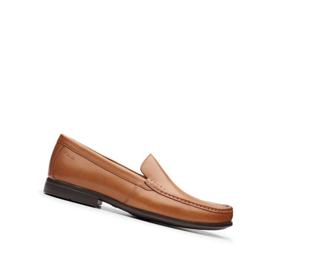 Loafersy Clarks Claude Plain Męskie Brązowe | YLXMZH741