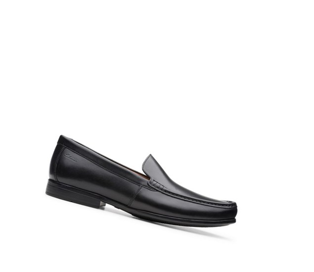 Loafersy Clarks Claude Plain Męskie Czarne | BMYDOC946