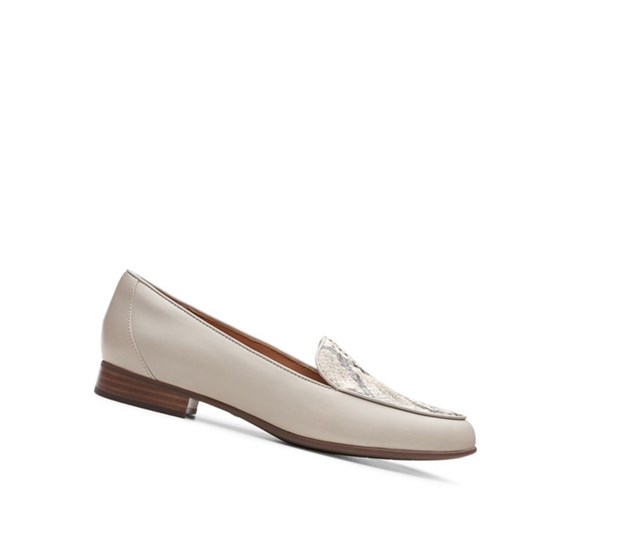 Mokasyny Clarks Un Blush Ease Skórzane Szerokie Fit Damskie Złote | CSRZLK047