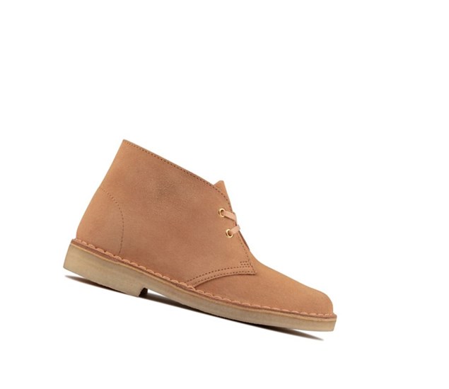 Pustynne Buty Clarks Oryginalne Zamszowe Damskie Brązowe | CIDBNX056