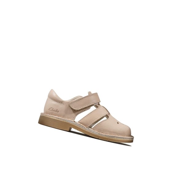 Sandały Casual Clarks Comet Sand Skórzane Dziewczynka Skin | RIMZCQ762