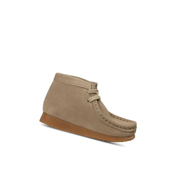 Wallabee Clarks Oryginalne Zamszowe Chłopięce Beżowe | DZPBXG725