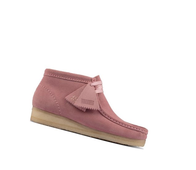 Wallabee Clarks Oryginalne Zamszowe Damskie Różowe | PDLIEK017