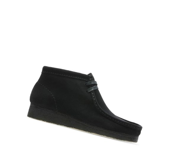 Wallabee Clarks Oryginalne Zamszowe Damskie Czarne | YRZOSV519