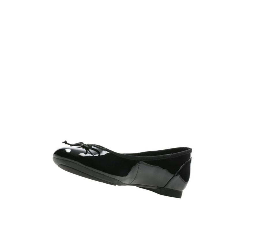 Baletki Clarks Couture Bloom Lakierowana Damskie Czarne | HDGANT594