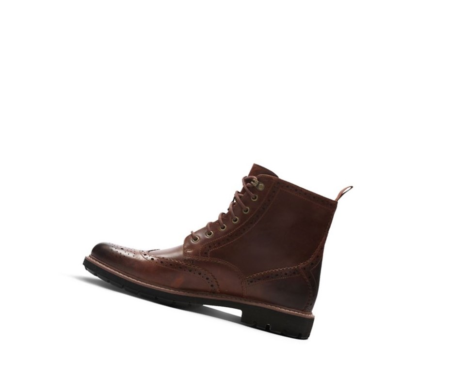 Buty Brogue Clarks Batcombe Lord Skórzane Męskie Ciemny Brązowe | IGPZBL082