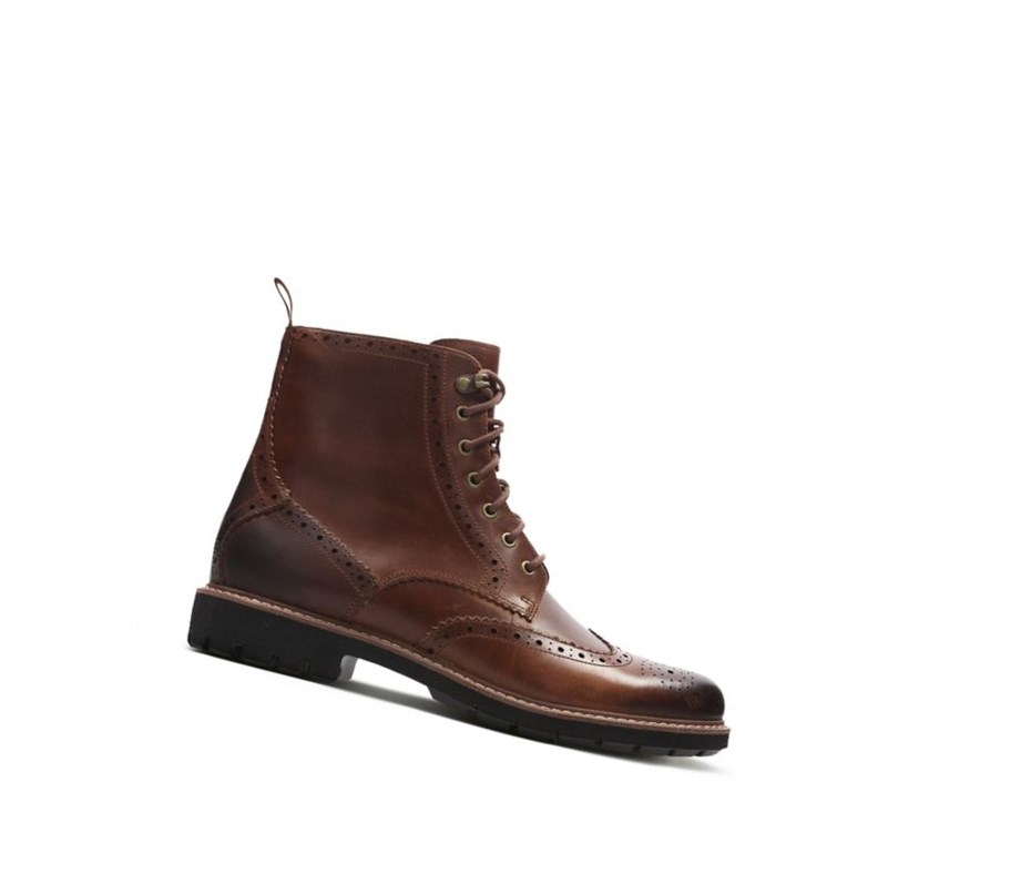 Buty Brogue Clarks Batcombe Lord Skórzane Męskie Ciemny Brązowe | IGPZBL082