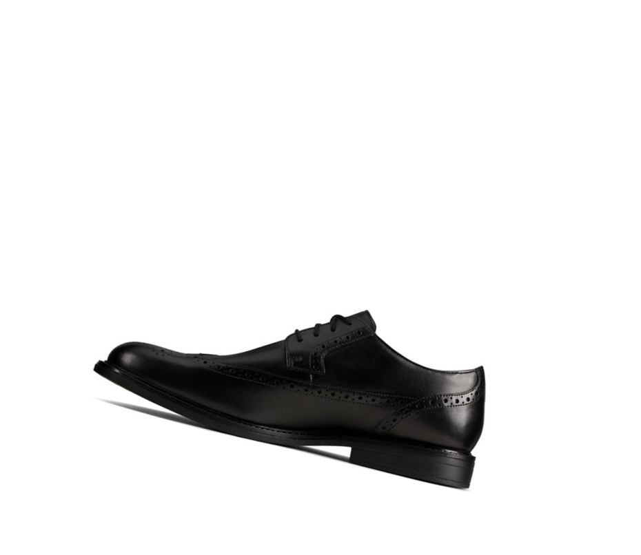 Buty Brogue Clarks Beckfield Limit Skórzane Męskie Czarne | TFRJWP658