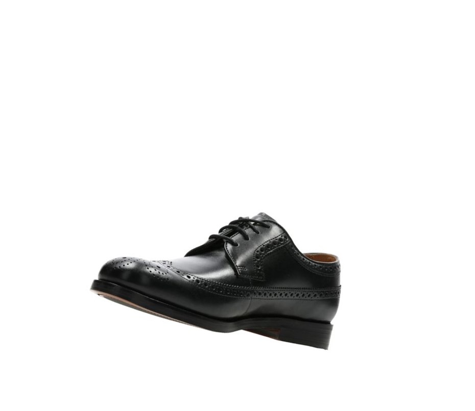 Buty Brogue Clarks Coling Limit Skórzane Męskie Czarne | IZGSDW253