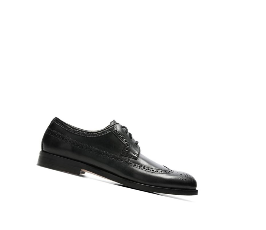 Buty Brogue Clarks Coling Limit Skórzane Męskie Czarne | IZGSDW253