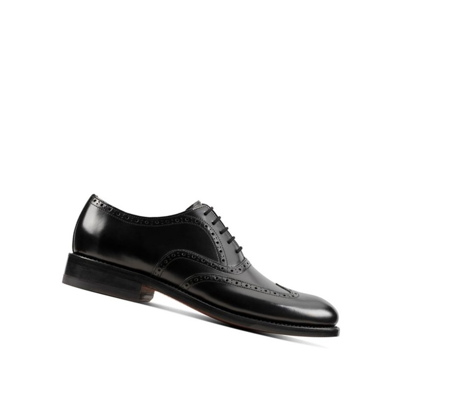 Buty Brogue Clarks Craft 368 Wing Skórzane Męskie Czarne | RHWKLJ403