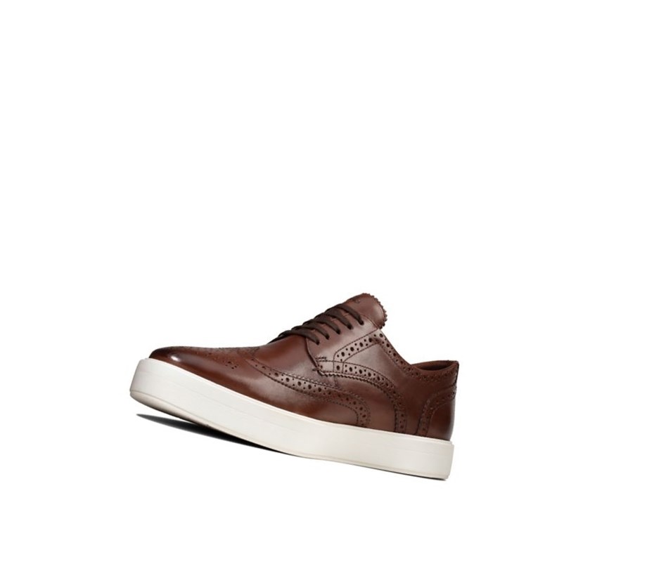 Buty Brogue Clarks Hero Limit Skórzane Męskie Brązowe | HOJAXP639