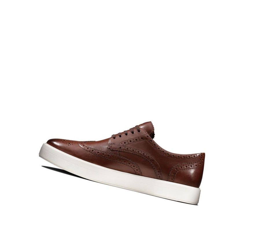 Buty Brogue Clarks Hero Limit Skórzane Męskie Brązowe | HOJAXP639