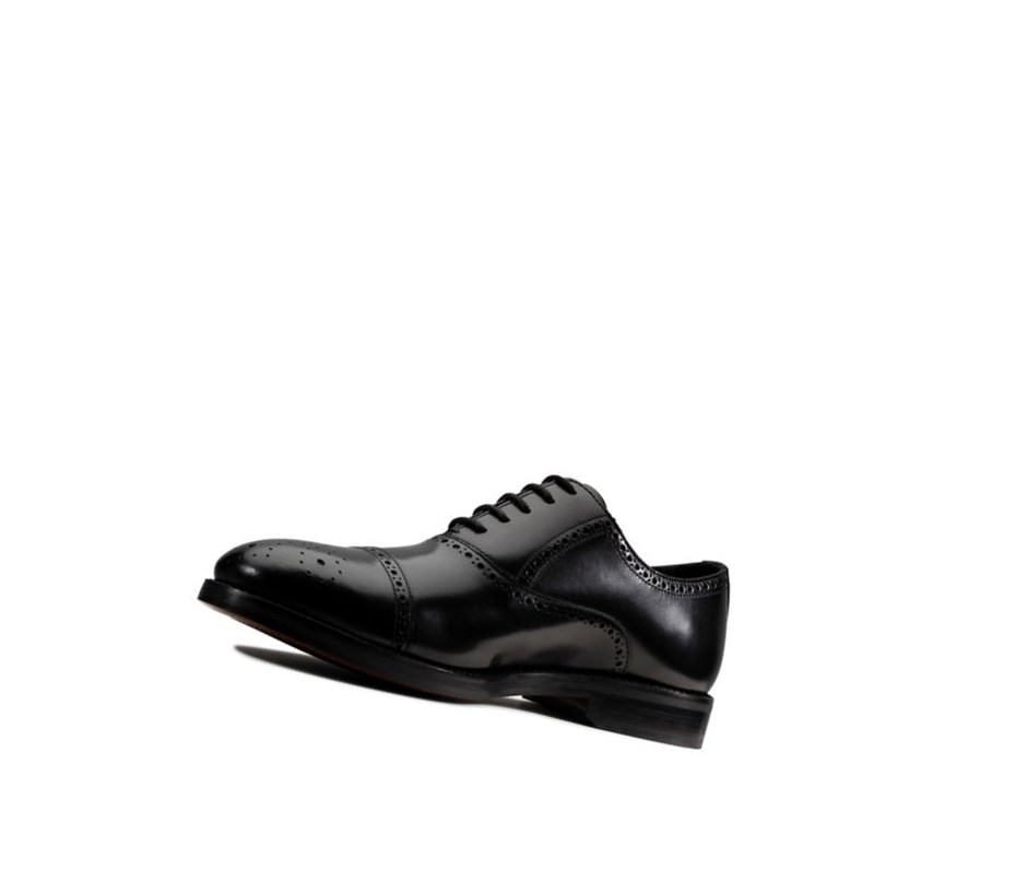 Buty Brogue Clarks Oliver Limit Skórzane Męskie Czarne | HMQBUR283