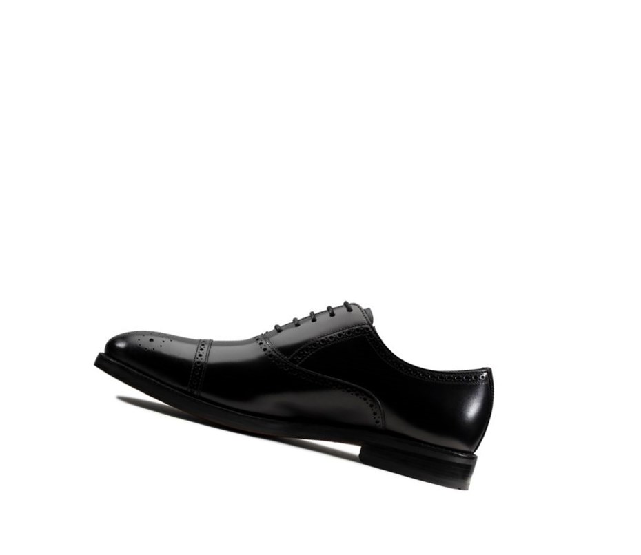 Buty Brogue Clarks Oliver Limit Skórzane Męskie Czarne | HMQBUR283