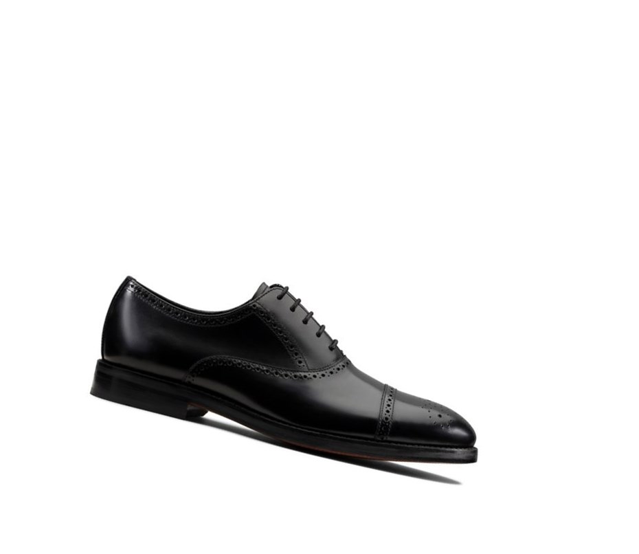 Buty Brogue Clarks Oliver Limit Skórzane Męskie Czarne | HMQBUR283