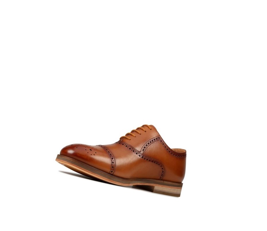 Buty Brogue Clarks Oliver Limit Skórzane Męskie Brązowe | YMSJHN049