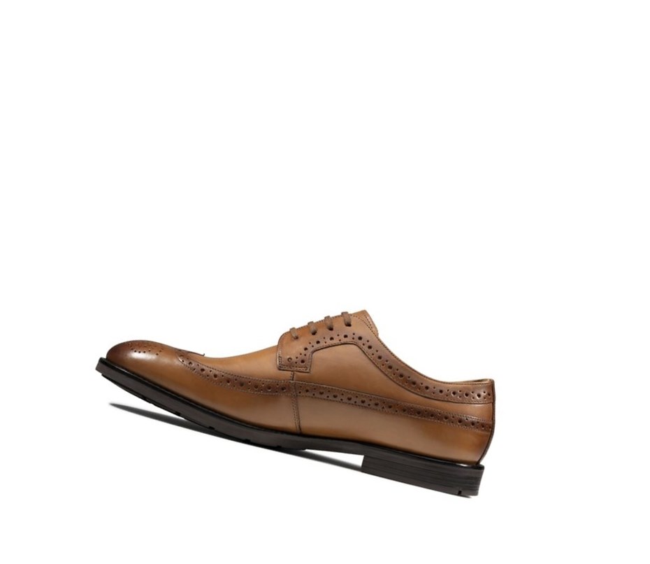 Buty Brogue Clarks Ronnie Limit Skórzane Męskie Brązowe | BEOXCU064