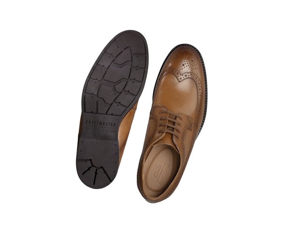 Buty Brogue Clarks Ronnie Limit Skórzane Męskie Brązowe | BEOXCU064