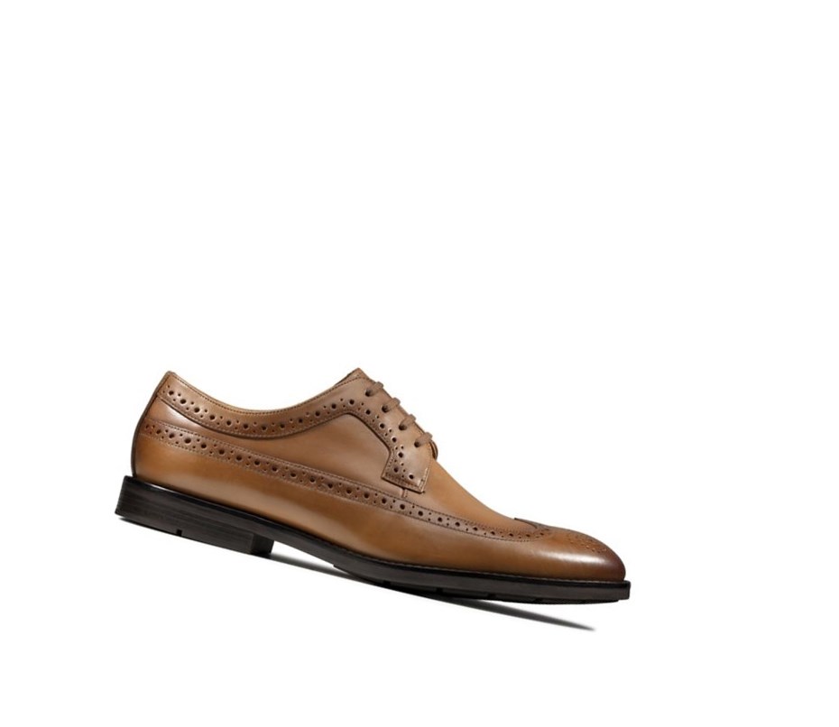 Buty Brogue Clarks Ronnie Limit Skórzane Męskie Brązowe | BEOXCU064