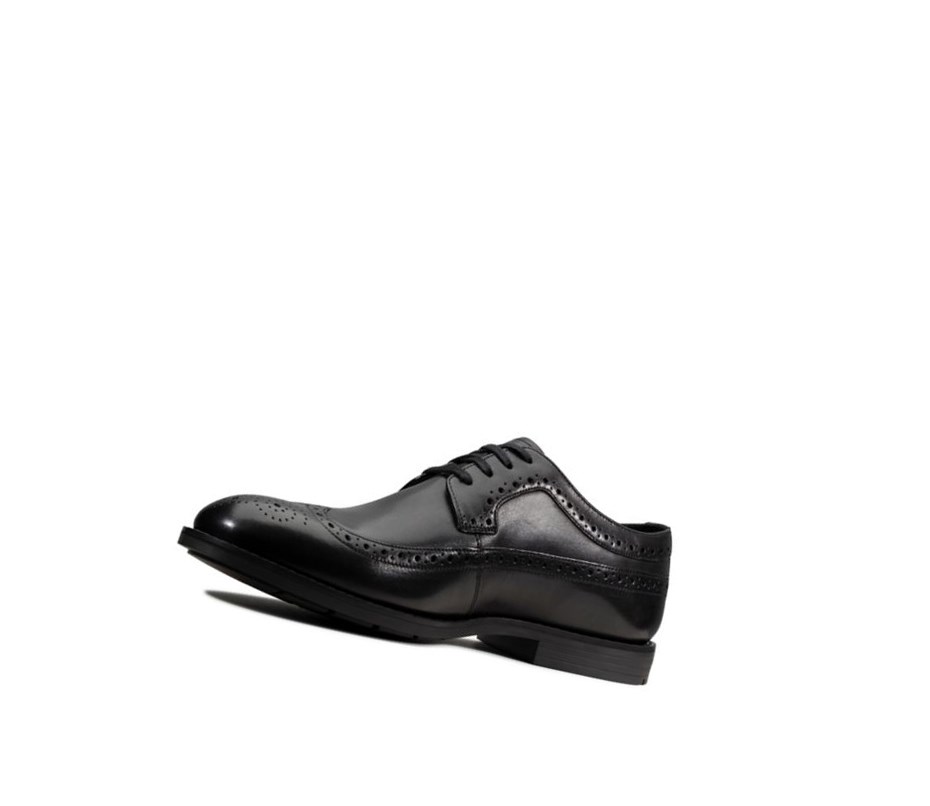 Buty Brogue Clarks Ronnie Limit Skórzane Męskie Czarne | IDPMQZ573