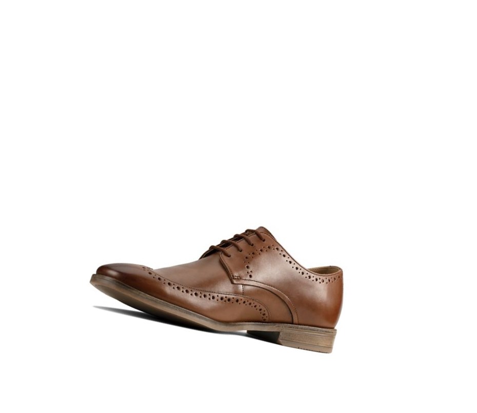 Buty Brogue Clarks Stanford Limit Skórzane Męskie Brązowe | SDXWOH701