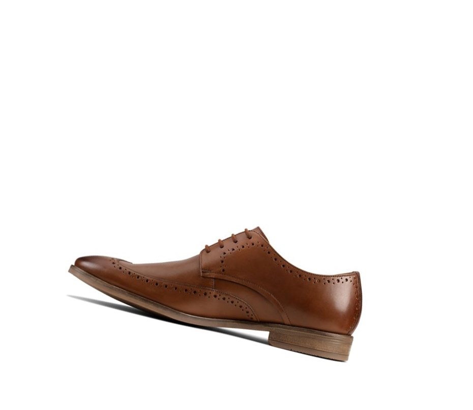 Buty Brogue Clarks Stanford Limit Skórzane Męskie Brązowe | SDXWOH701