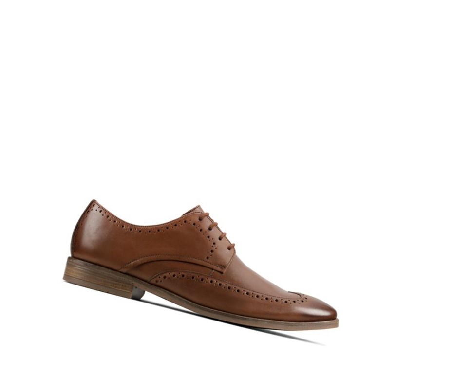 Buty Brogue Clarks Stanford Limit Skórzane Męskie Brązowe | SDXWOH701