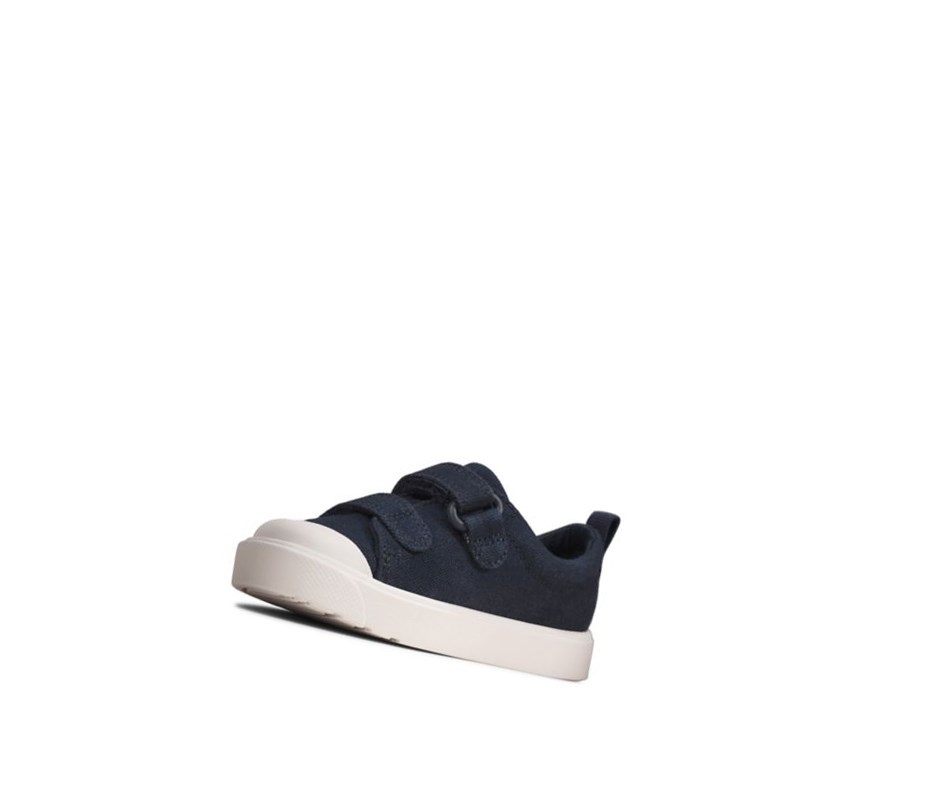 Buty Codzienne Clarks City Bright Dziewczynka Granatowe | KWBIZR247