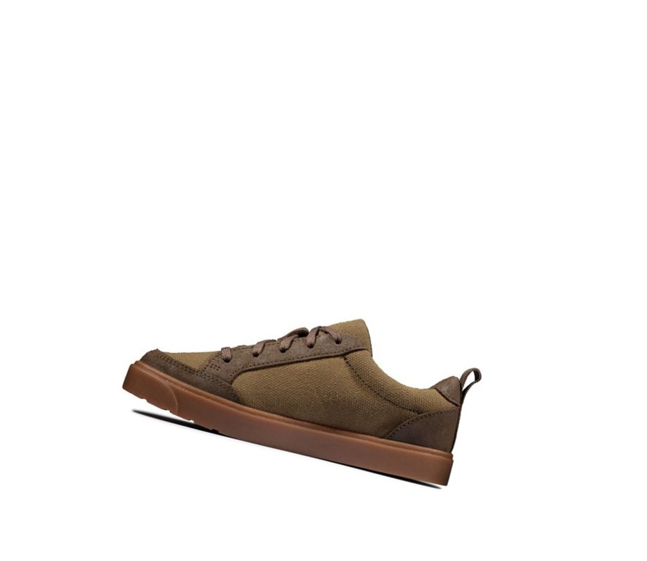 Buty Codzienne Clarks City Fresh Tekstylne Chłopięce Oliwkowe | UBRIPF730