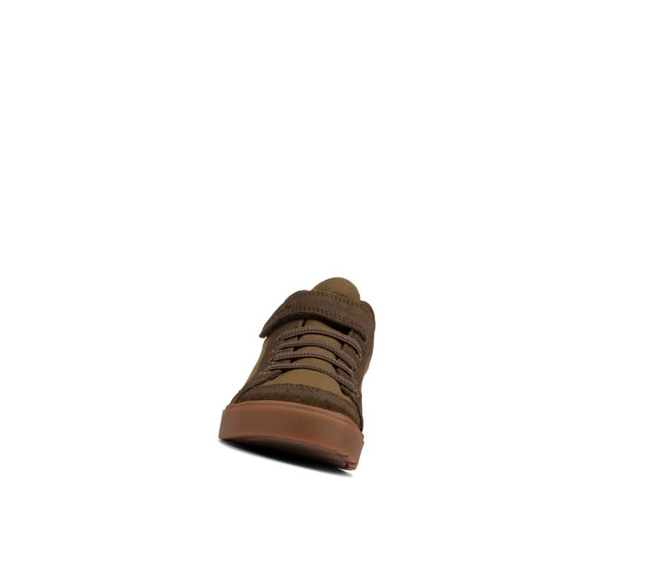 Buty Codzienne Clarks City Hop Dziewczynka Oliwkowe | GRCEBL276