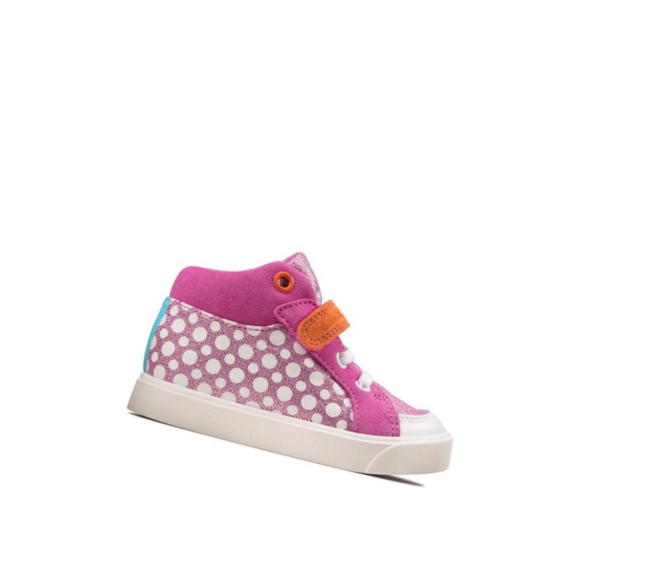 Buty Codzienne Clarks City Pop Chłopięce Różowe | YADHZE085