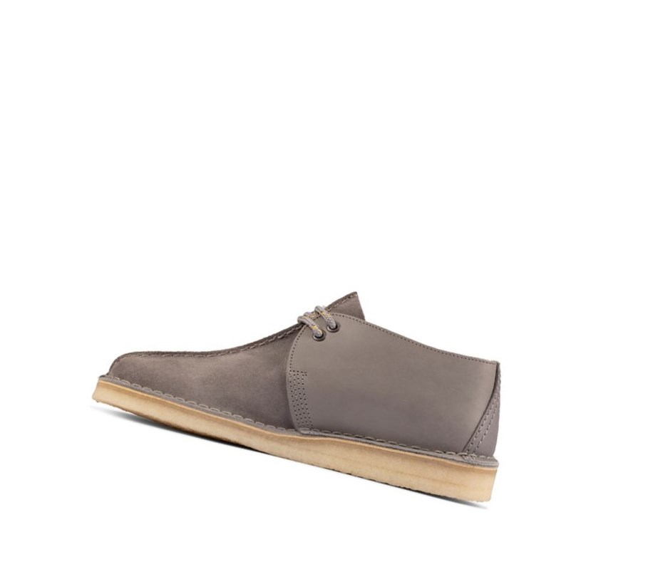 Buty Codzienne Clarks Desert Trek Zamszowe Męskie Niebieskie Szare | MFZLCK516