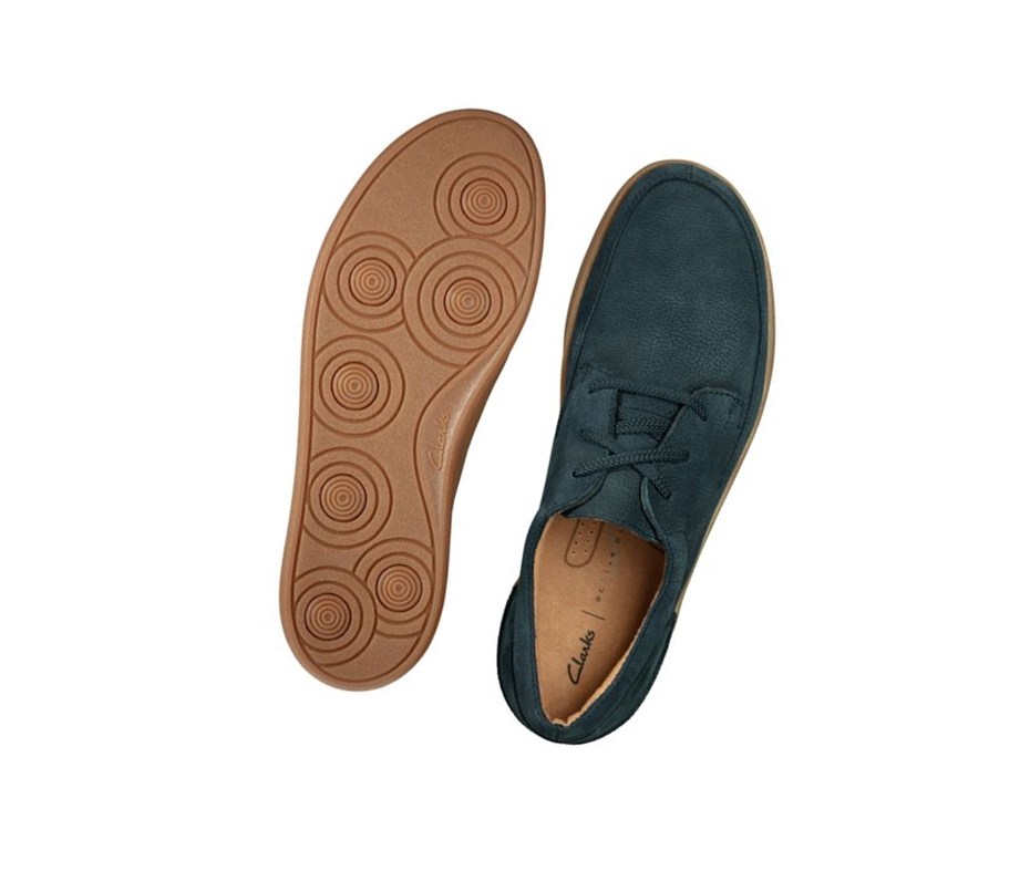 Buty Codzienne Clarks Oakland Craft Nubuck Zamszowe Męskie Granatowe | BZNWIP591