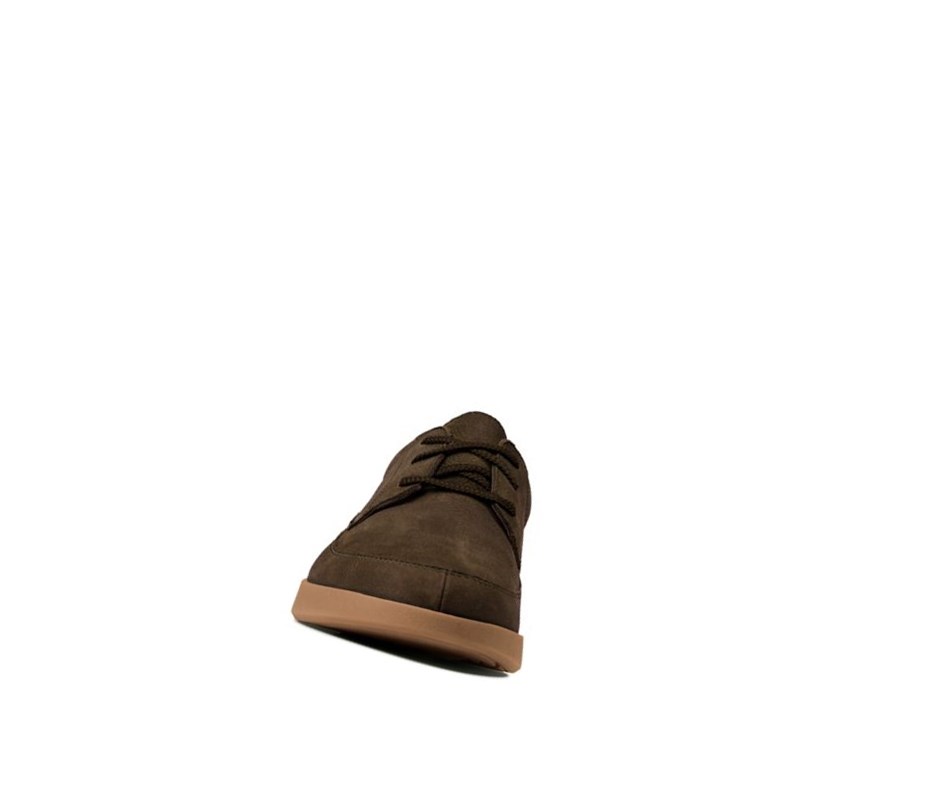 Buty Codzienne Clarks Oakland Craft Nubuck Zamszowe Męskie Ciemny Brązowe | QFXGLJ721