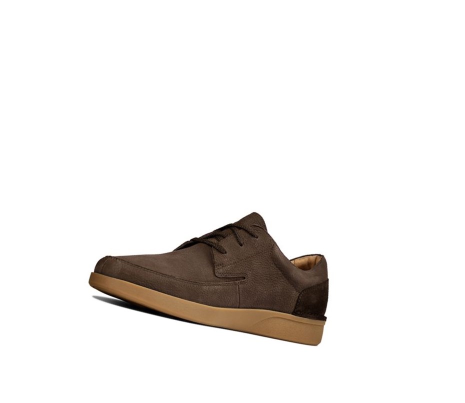 Buty Codzienne Clarks Oakland Craft Nubuck Zamszowe Męskie Ciemny Brązowe | QFXGLJ721