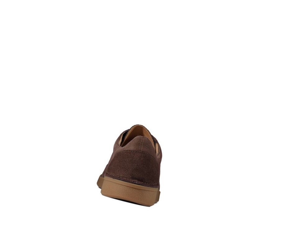 Buty Codzienne Clarks Oakland Craft Nubuck Zamszowe Męskie Ciemny Brązowe | QFXGLJ721