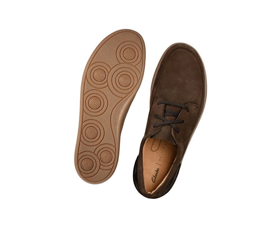 Buty Codzienne Clarks Oakland Craft Nubuck Zamszowe Męskie Ciemny Brązowe | QFXGLJ721