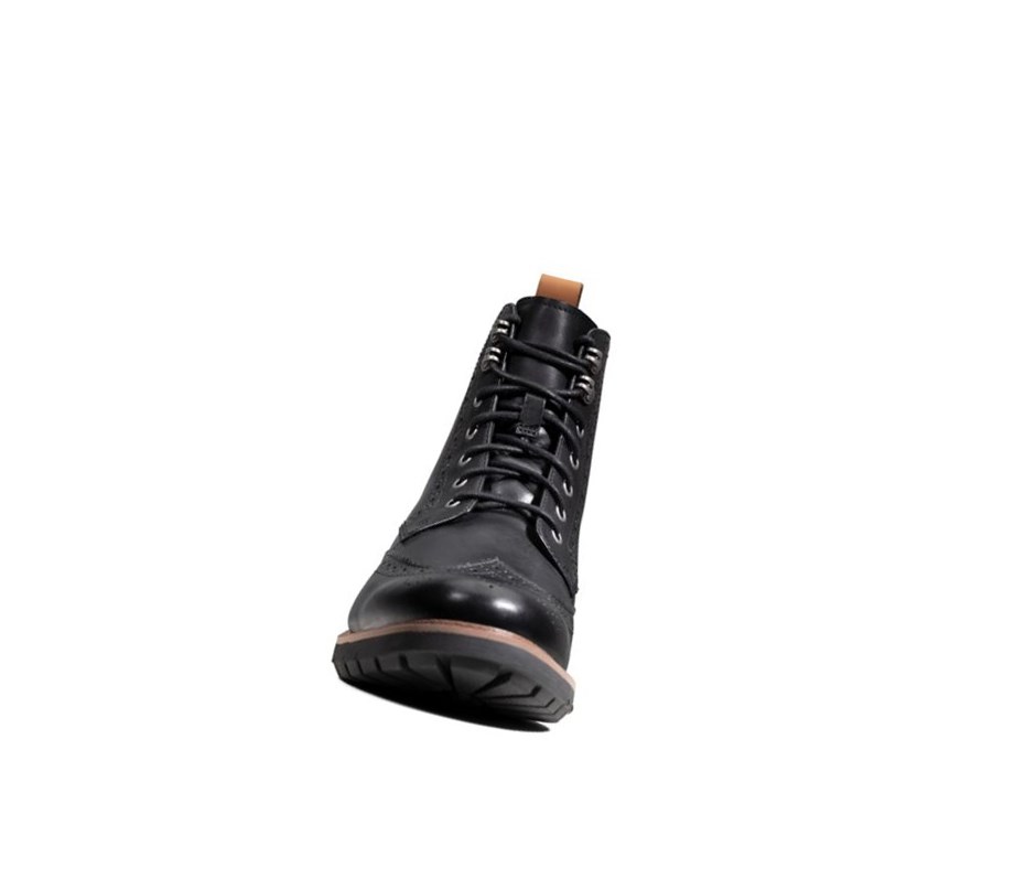 Buty Outdoor Clarks Batcombe Lord Warmlined Skórzane Męskie Czarne | QBNDZM417