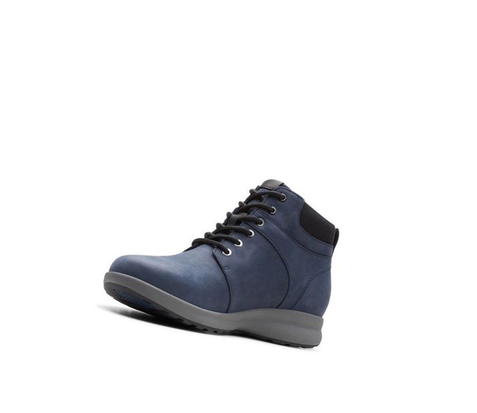 Buty Outdoor Clarks Un Adorn Nubuck Skórzane Damskie Granatowe | VJCFBR827