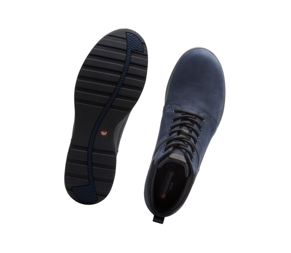 Buty Outdoor Clarks Un Adorn Nubuck Skórzane Damskie Granatowe | VJCFBR827