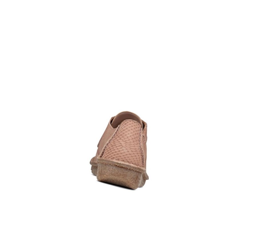 Buty Płaskie Clarks Funny Dream Nubuck Damskie Różowe | GYFUIH418