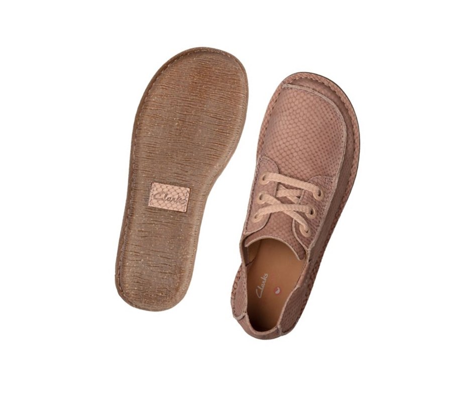 Buty Płaskie Clarks Funny Dream Nubuck Damskie Różowe | GYFUIH418