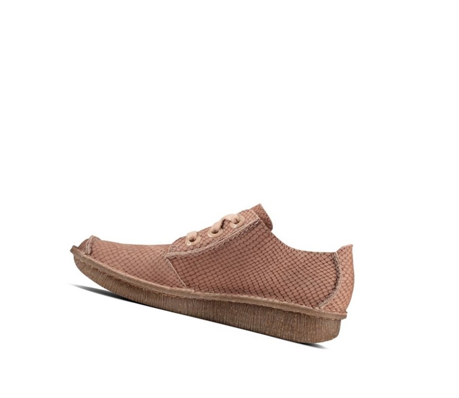 Buty Płaskie Clarks Funny Dream Nubuck Damskie Różowe | OEDWXZ047