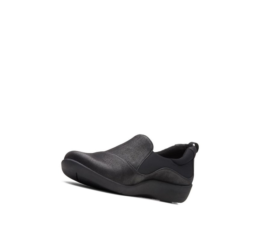 Buty Płaskie Clarks Sillian Paz Damskie Czarne | EIRYDW643